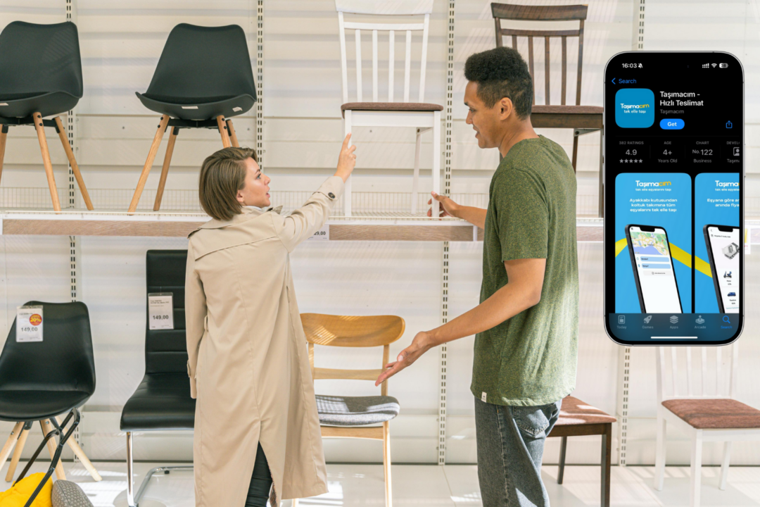 Dekorasyon alışverişi sonrası eşyaların parça eşya taşıma ile hızlı ve pratik şekilde eve taşınmasını anlatan rehber görseli.