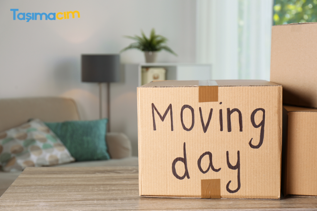 Taşınmadan önce eşya hazırlama ve kolileme rehberi görseli.