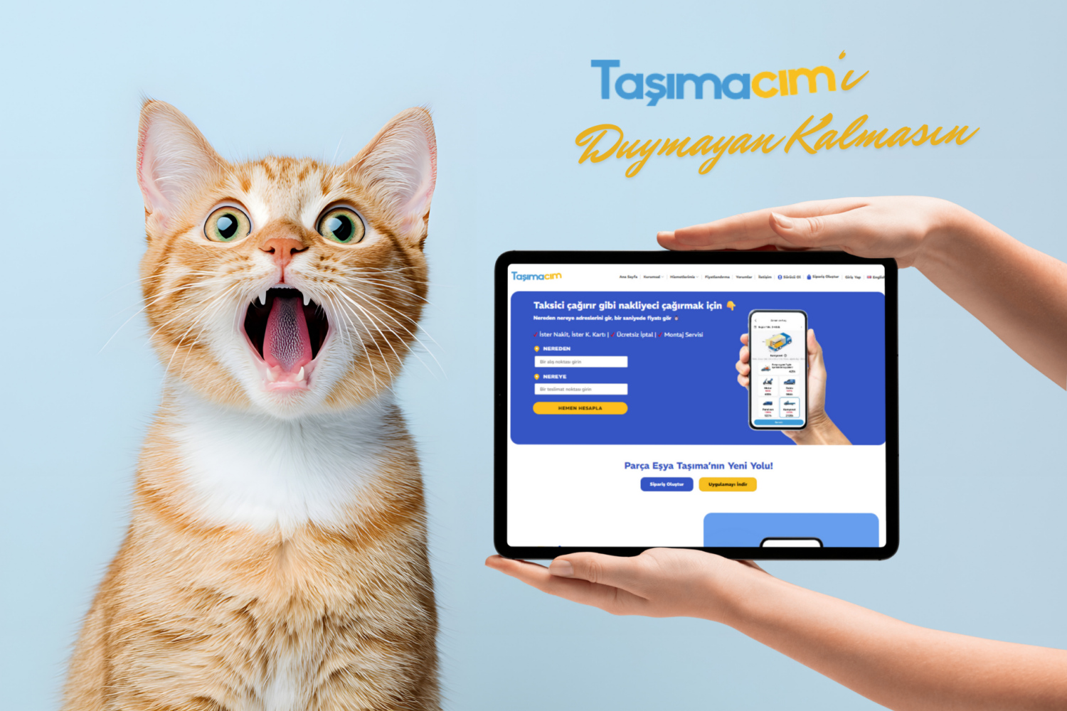 2026’ya girerken Taşımacım ile parça eşya taşıma ve nakliye uygulaması üzerinden şehir içi taşıma sürecini gösteren görsel.