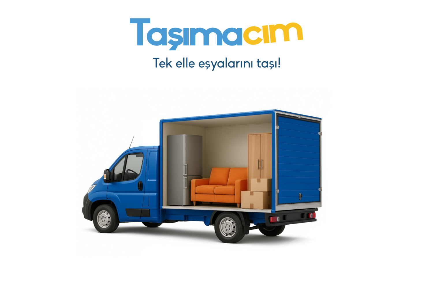 Aynı araçta birden fazla müşterinin eşyasının planlı şekilde taşındığı esnek nakliye modeli görseli.