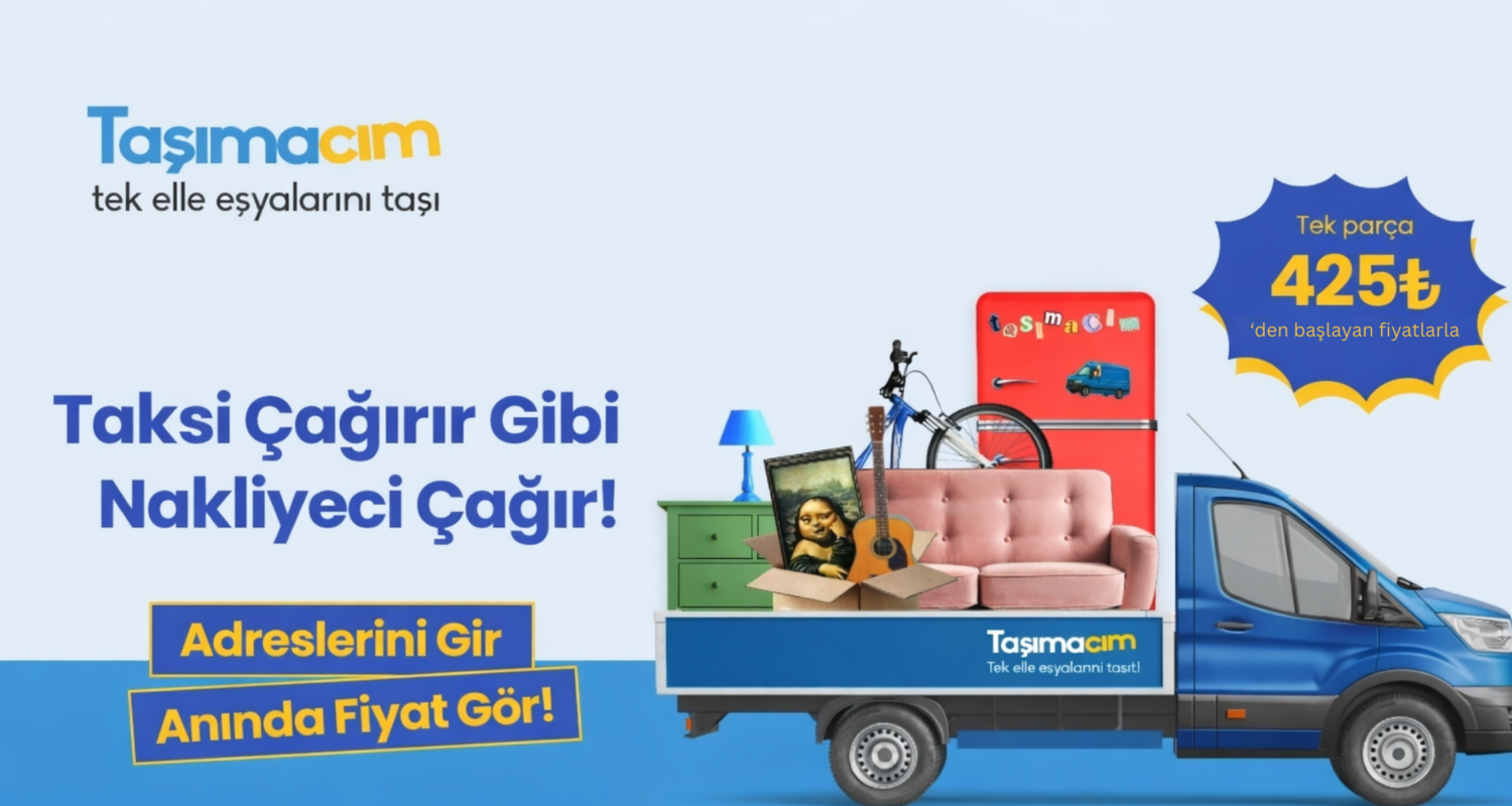 Paylaşımlı nakliye ile şehir içinde tek parça eşya taşıyan panelvan araç.