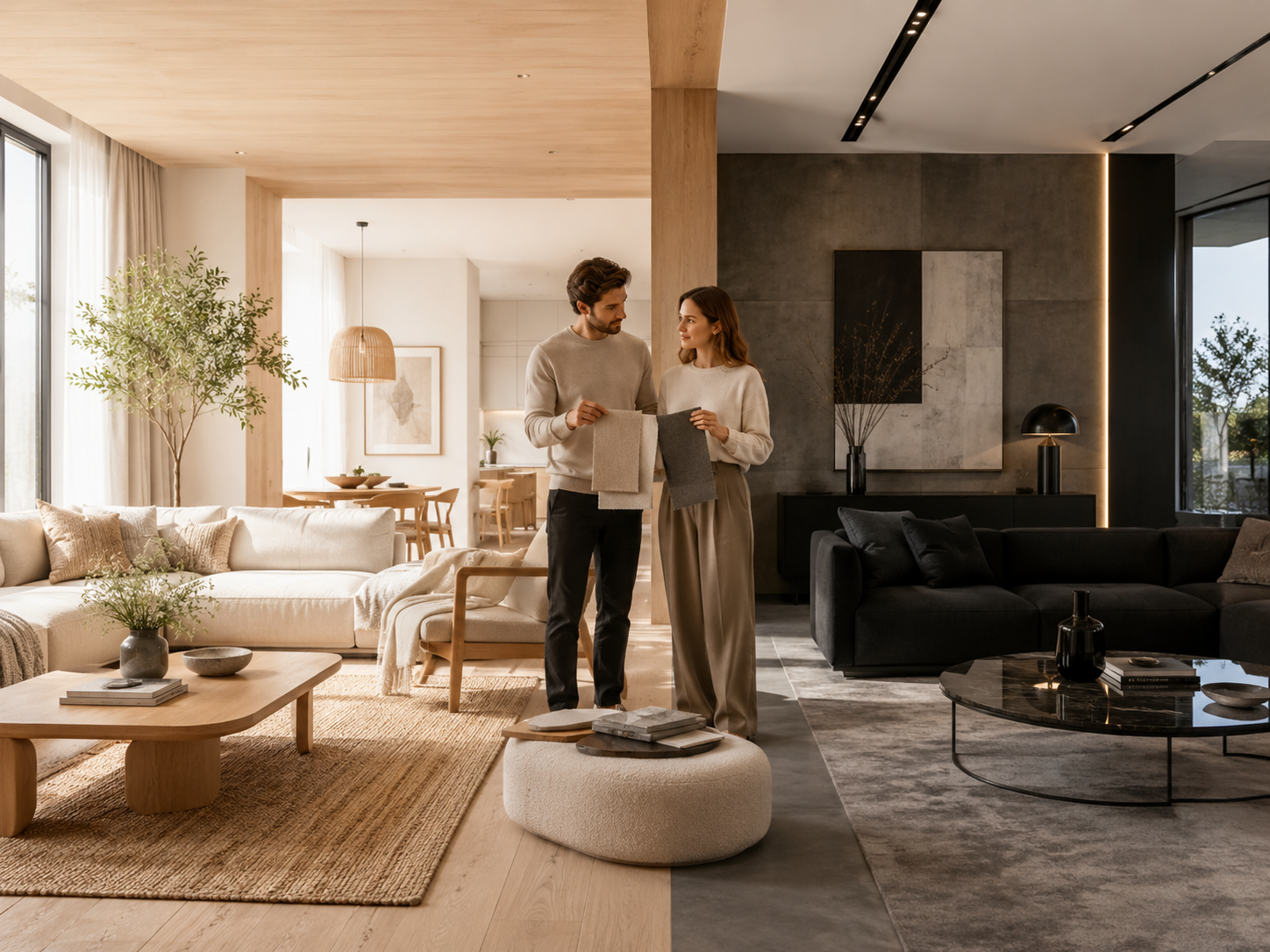 İskandinav ve modern stil arasında seçim yapan çift, açık tonlu mobilyalar ve dekor ürünleriyle ev yenileme planı yapıyor.